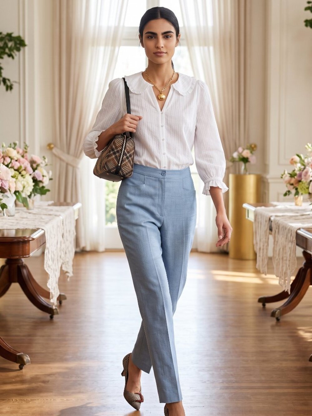 Classy Vintage Boutique Europa Gray Career Trousers sz Med/Jr Great Condition!